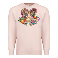 Pale Pink Easter heart Easter Day Premium Sweatshirt - HowdyJamesFarm