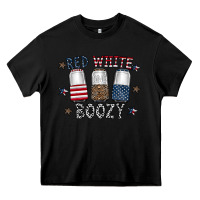 Black red white boozy Heavy Core Tee - CowhideDigitalArt