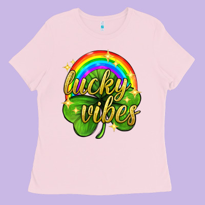 Lucky Vibes St. Patricks Day Ladies Tee Designed By Neo Western