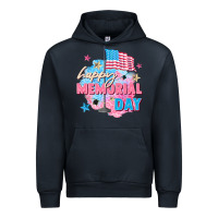 Navy Happy Memorial Day Urban Hoodie - FaDigitalArtStudio
