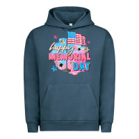 Pigment Midnight Navy Happy Memorial Day Urban Hoodie - FaDigitalArtStudio