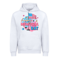 White Happy Memorial Day Urban Hoodie - FaDigitalArtStudio