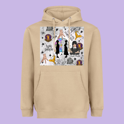 Gothic Girl And Colorful Girl Heavyweight Hoodie Designed By Tumblerdesignbyshophia