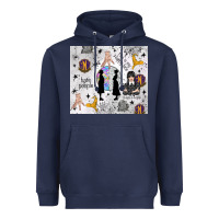 Navy gothic girl and colorful girl Heavyweight Hoodie - TumblerDesignByShophia
