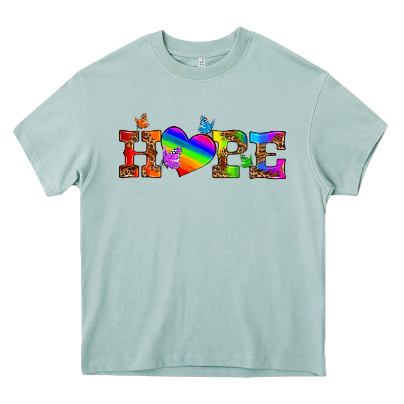 Lgbtq Heart And Hope Heavy Core Tee by HRA Design Shop | Teevron