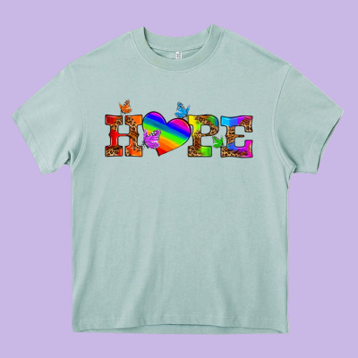 Lgbtq Heart And Hope Heavy Core Tee Designed By Hra Design Shop