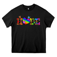 Black lgbtq heart and hope Heavy Core Tee - HRA Design Shop