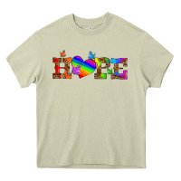 Mossy lgbtq heart and hope Heavy Core Tee - HRA Design Shop