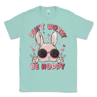 Seafoam don't worry be hoppy Classic Tee - MaliasSmallBusiness