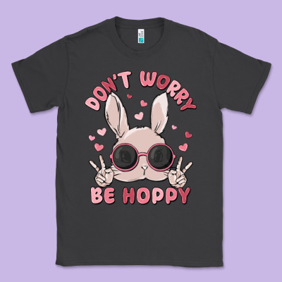 Don't Worry Be Hoppy Classic Tee Designed By Maliassmallbusiness