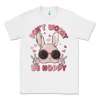 White don't worry be hoppy Classic Tee - MaliasSmallBusiness