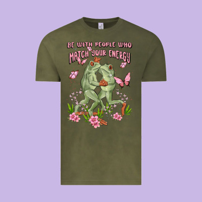 Be With People Who Match Your Energy Vintage Tee Designed By Maliassmallbusiness