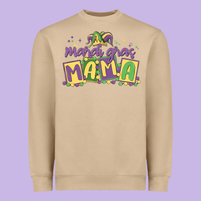 Mardi Gras Mama Heavyweight Sweatshirt Designed By Maliassmallbusiness