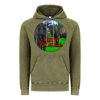 Vintage Olive Black Angus Cattle and Bull Merry Christmas Vintage Hoodie - RanaPortraitStore