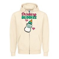 Sandshell drinking buddies baby bottle Zipper Hoodie - Jasminsmagicworld