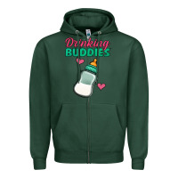 Sports Green drinking buddies baby bottle Zipper Hoodie - Jasminsmagicworld