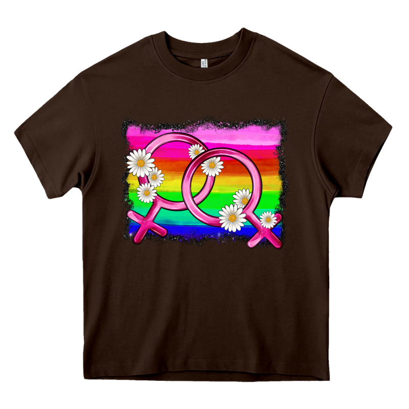 Lgbtq Gender Lesbian Symbol Heavy Core Tee by HRA Design Shop | Teevron
