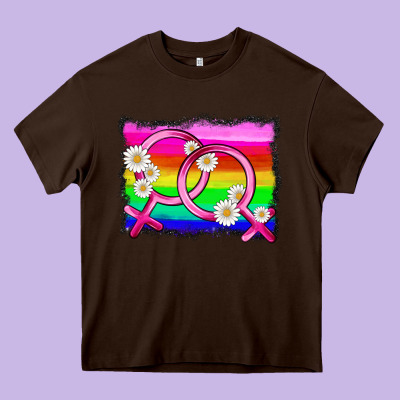 Lgbtq Gender Lesbian Symbol Heavy Core Tee Designed By Hra Design Shop