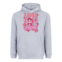 Heather Grey Love Hope Cure Cancer Awareness Heavyweight Hoodie - HowdyJamesFarm