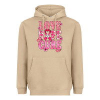 Mushroom Love Hope Cure Cancer Awareness Heavyweight Hoodie - HowdyJamesFarm