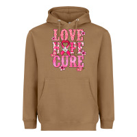 Toasted Coconut Love Hope Cure Cancer Awareness Heavyweight Hoodie - HowdyJamesFarm