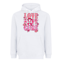 White Love Hope Cure Cancer Awareness Heavyweight Hoodie - HowdyJamesFarm
