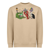 Mushroom mardi gras alligator crawfish pelican Heavyweight Sweatshirt - MaliasSmallBusiness