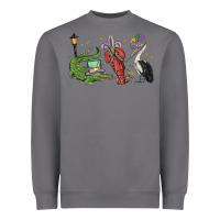 Storm mardi gras alligator crawfish pelican Heavyweight Sweatshirt - MaliasSmallBusiness