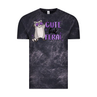 Cloud Black cute but feral Vintage Tee - MaliasSmallBusiness
