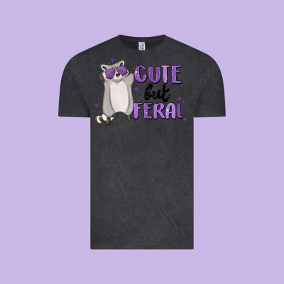 Cute But Feral Vintage Tee Designed By Maliassmallbusiness