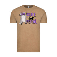 Vintage Coffee cute but feral Vintage Tee - MaliasSmallBusiness