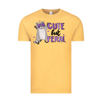 Vintage Mustard cute but feral Vintage Tee - MaliasSmallBusiness