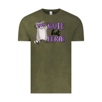 Vintage Olive cute but feral Vintage Tee - MaliasSmallBusiness