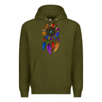Army Green pride sunflower dreamcatcher Premium Hoodie - JahusDesignShop