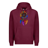 Burgundy pride sunflower dreamcatcher Premium Hoodie - JahusDesignShop