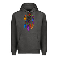 Charcoal Heather pride sunflower dreamcatcher Premium Hoodie - JahusDesignShop