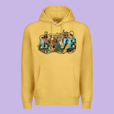 Love Baby Cow Premium Hoodie Designed By Howdyjamesfarm