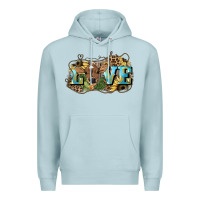 Blue Mist Love baby Cow Premium Hoodie - HowdyJamesFarm