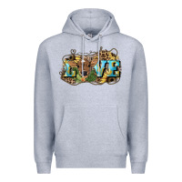 Heather Grey Love baby Cow Premium Hoodie - HowdyJamesFarm