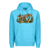 Ocean Blue Love baby Cow Premium Hoodie - HowdyJamesFarm