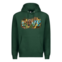 Sports Green Love baby Cow Premium Hoodie - HowdyJamesFarm