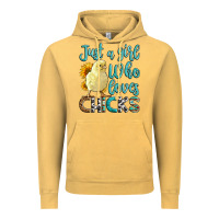 Western Just A Girl Who Loves Chicks Vintage Hoodie | Teevron