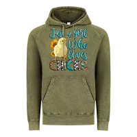 Vintage Olive Western Just A Girl Who loves Chicks Vintage Hoodie - LillyAllenDesigns