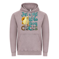 Vintage Zinc Western Just A Girl Who loves Chicks Vintage Hoodie - LillyAllenDesigns