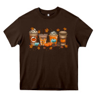 Chocolate Brown Fall Coffee Drink Heavy Core Tee - RacoonDesign