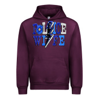 Mauve Wine Police wife Urban Hoodie - FaDigitalArtStudio