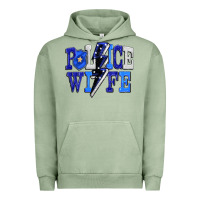 Pigment Oil Green Police wife Urban Hoodie - FaDigitalArtStudio