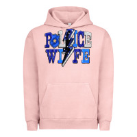 Pigment Salmon Police wife Urban Hoodie - FaDigitalArtStudio