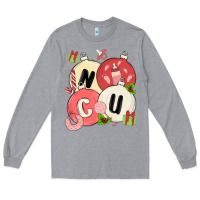 Heather Grey nicu nurse christmas Long Sleeve Tee - MaliasSmallBusiness