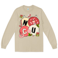 Mushroom nicu nurse christmas Long Sleeve Tee - MaliasSmallBusiness